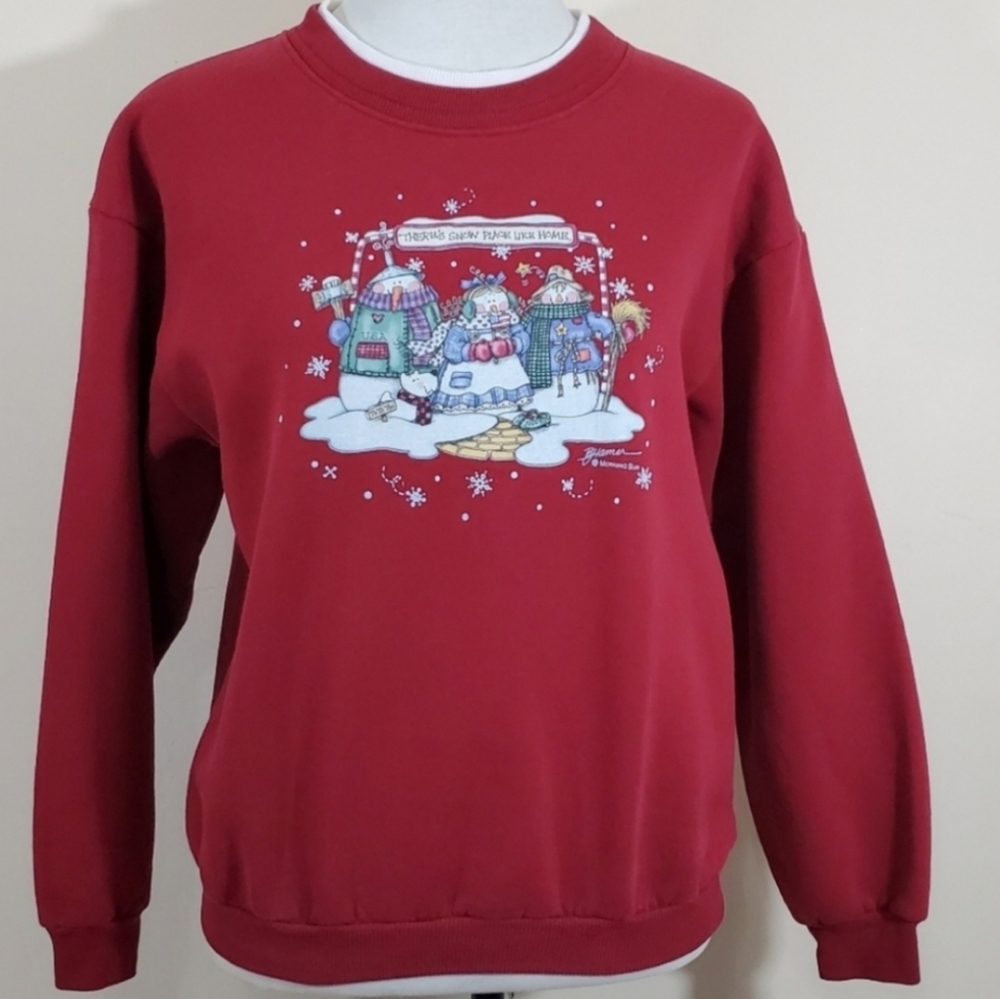 Vintage Christmas Wizard of Oz snowmen sweatshirt women's size small petite